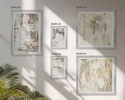 Set of 5 wall art pieces Abstract neutral compositions