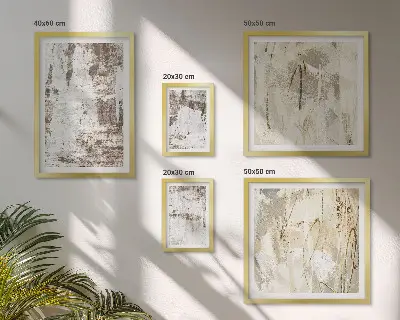 Set of 5 wall art pieces Abstract neutral compositions