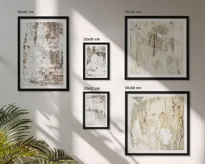 Set of 5 wall art pieces Abstract neutral compositions