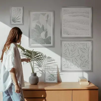Gallery wall Plant greenery motifs