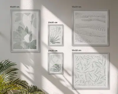 Gallery wall Plant greenery motifs