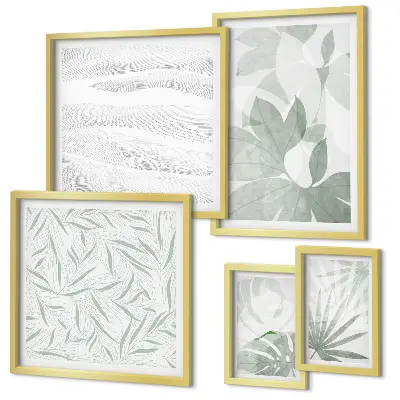 Gallery wall Plant greenery motifs