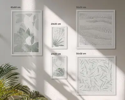 Gallery wall Plant greenery motifs