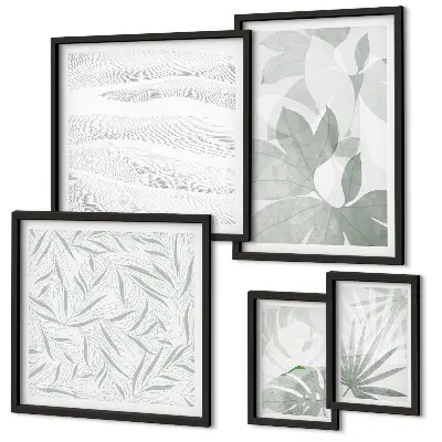 Gallery wall Plant greenery motifs
