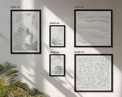 Gallery wall Plant greenery motifs