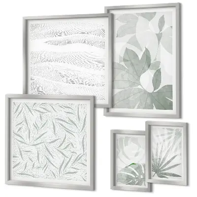 Gallery wall Plant greenery motifs