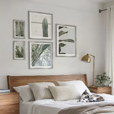 Framed plant photo set modern accents