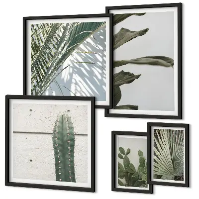 Framed plant photo set modern accents
