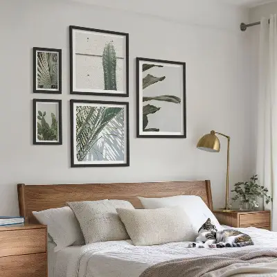 Framed plant photo set modern accents