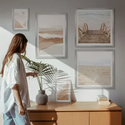 Gallery wall Minimalist beaches and mountains