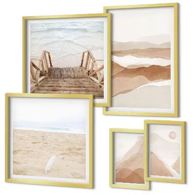 Gallery wall Minimalist beaches and mountains