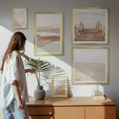 Gallery wall Minimalist beaches and mountains