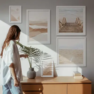 Gallery wall Minimalist beaches and mountains