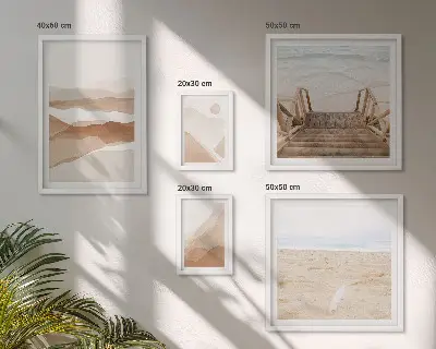 Gallery wall Minimalist beaches and mountains