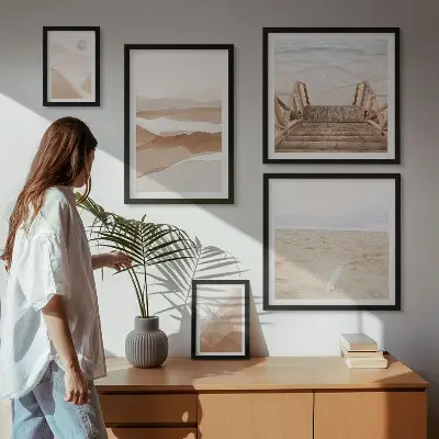 Gallery wall Minimalist beaches and mountains