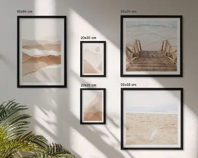 Gallery wall Minimalist beaches and mountains