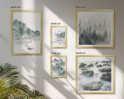 Framed photo set Peaceful landscapes with water