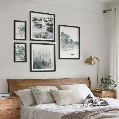 Framed photo set Peaceful landscapes with water