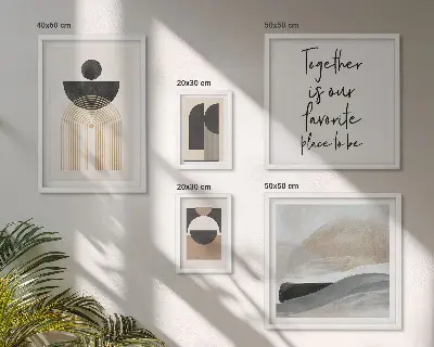 Gallery wall Abstract forms of nature