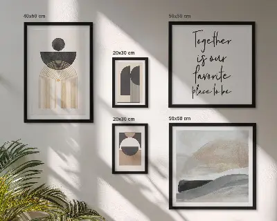 Gallery wall Abstract forms of nature