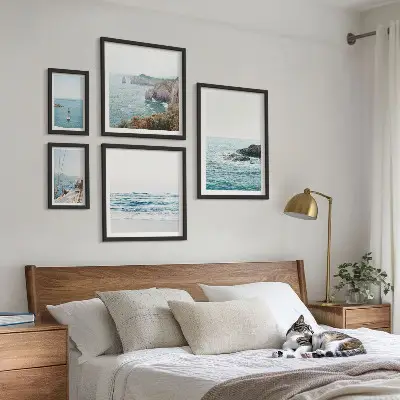 Gallery wall tranquil sea views with beaches and cliffs