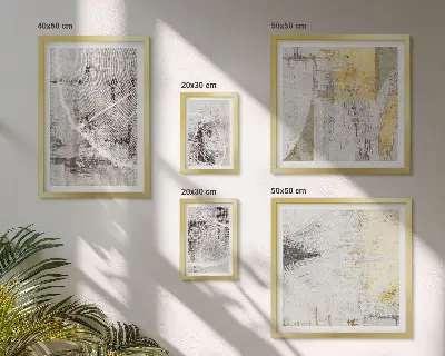 Set of 5 wall art pieces Abstract neutral patterns