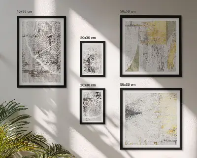 Set of 5 wall art pieces Abstract neutral patterns