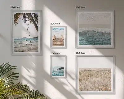 Set of 5 wall art pieces Relaxing seaside views