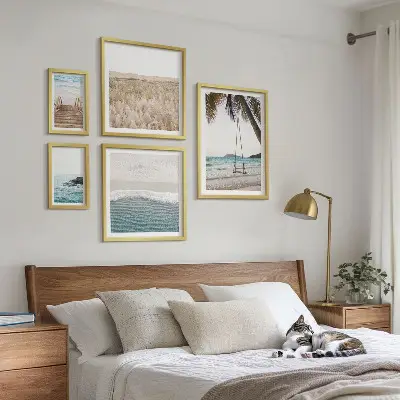 Set of 5 wall art pieces Relaxing seaside views