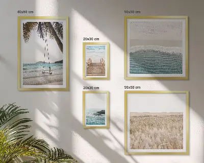 Set of 5 wall art pieces Relaxing seaside views