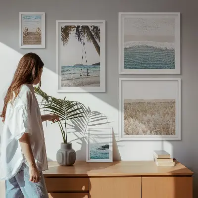 Relaxing seaside views wall art set of 5 pieces
