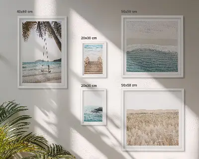Set of 5 wall art pieces Relaxing seaside views