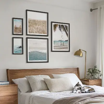 Set of 5 wall art pieces Relaxing seaside views