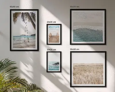 Set of 5 wall art pieces Relaxing seaside views