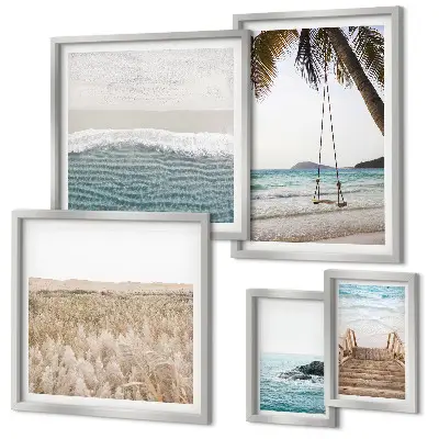 Relaxing seaside views wall art set of 5 pieces