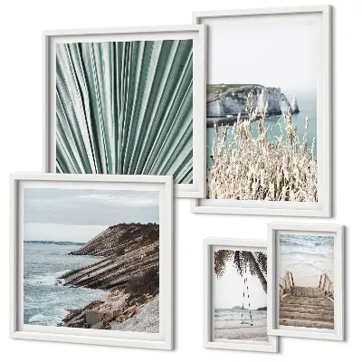 Gallery wall seaside beaches and tropics theme