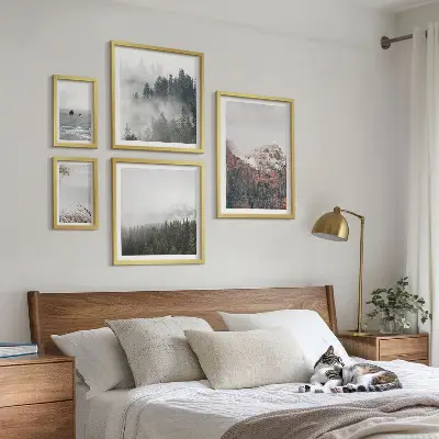 Framed photo set Landscapes mountains forests clouds