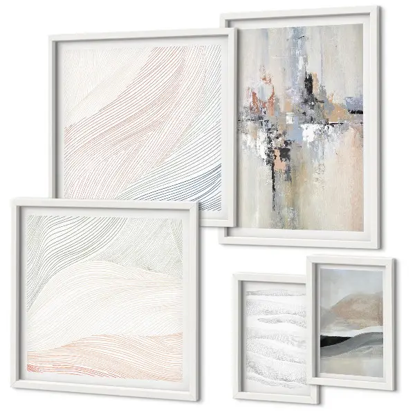 Framed photo set Abstract compositions shades