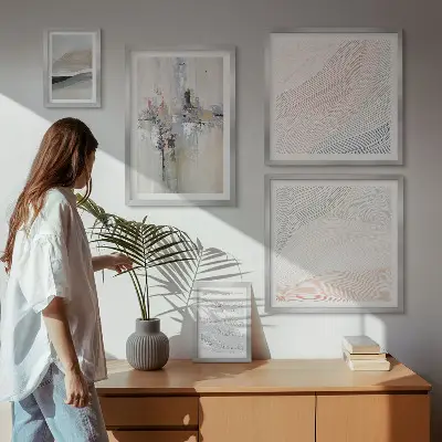 Framed photo set Abstract compositions shades