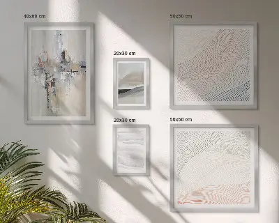 Framed photo set Abstract compositions shades
