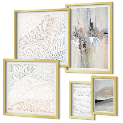 Framed photo set Abstract compositions shades