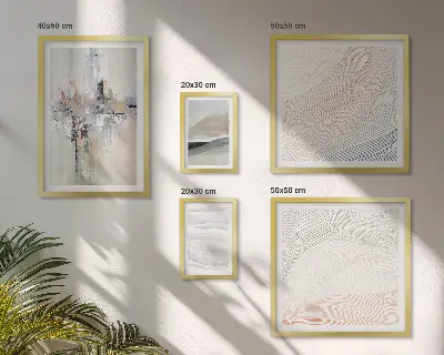 Framed photo set Abstract compositions shades