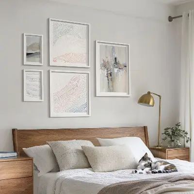 Framed photo set Abstract compositions shades