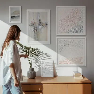 Framed photo set Abstract compositions shades