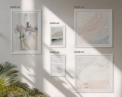 Framed photo set Abstract compositions shades
