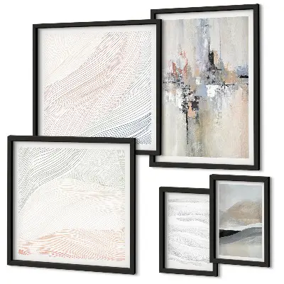 Framed photo set Abstract compositions shades