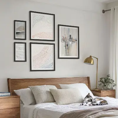 Framed photo set Abstract compositions shades