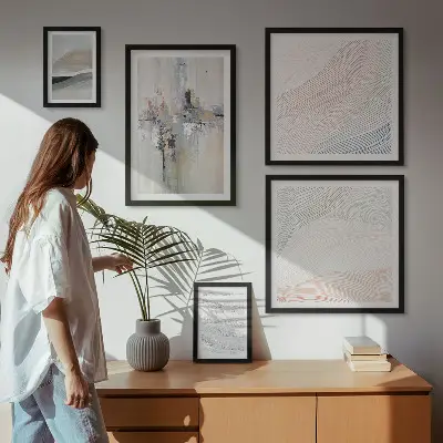 Framed photo set Abstract compositions shades