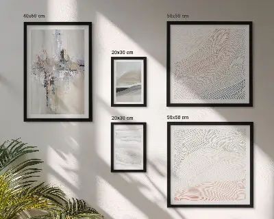 Framed photo set Abstract compositions shades