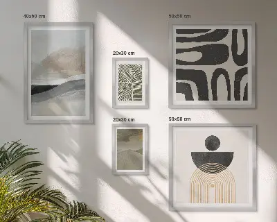 Gallery wall Abstract patterns in color